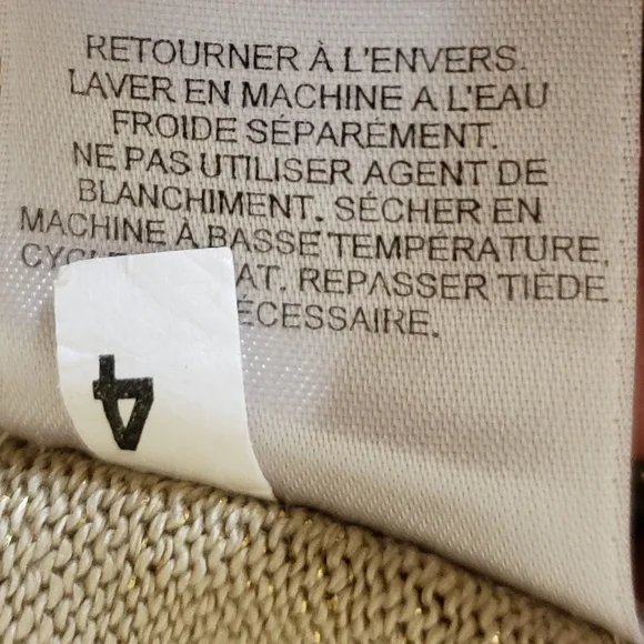 Alfred Dunner Gold Metallic Knit Cowl Neck Sweater - Picture 6 of 7